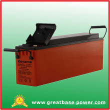 12V 80ah batterie de gel de terminal avant pour système de télécommunication